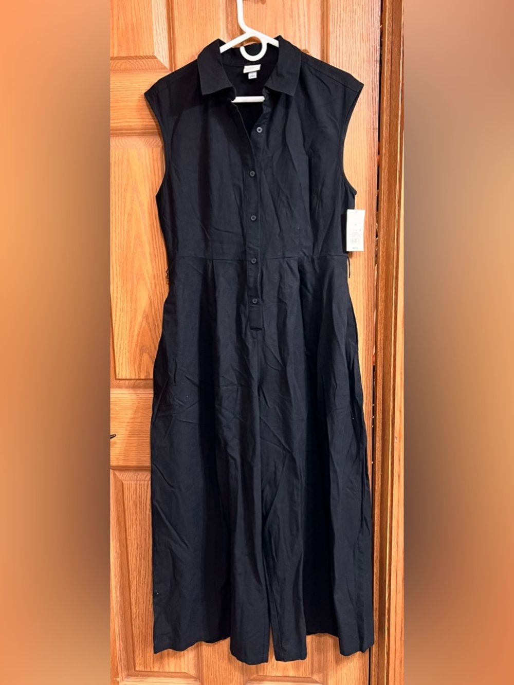 a new day Black Sleeveless Wide-Leg Jumpsuit #130B - Picture 3 of 9